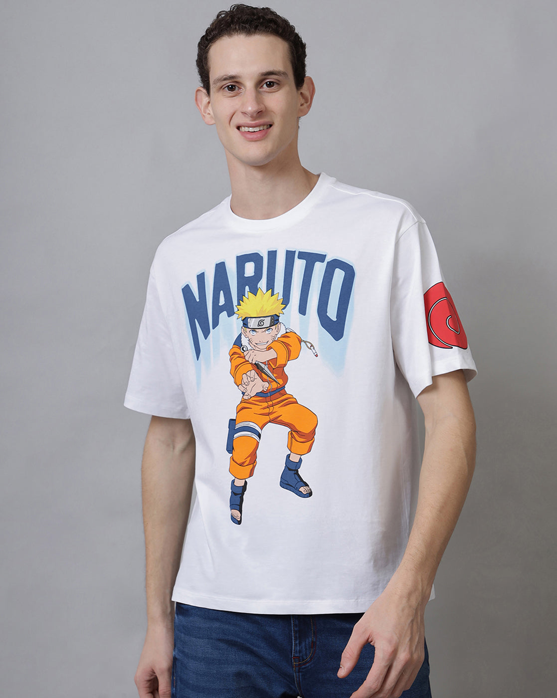 Naruto Printed Oversize Tshirt For Men