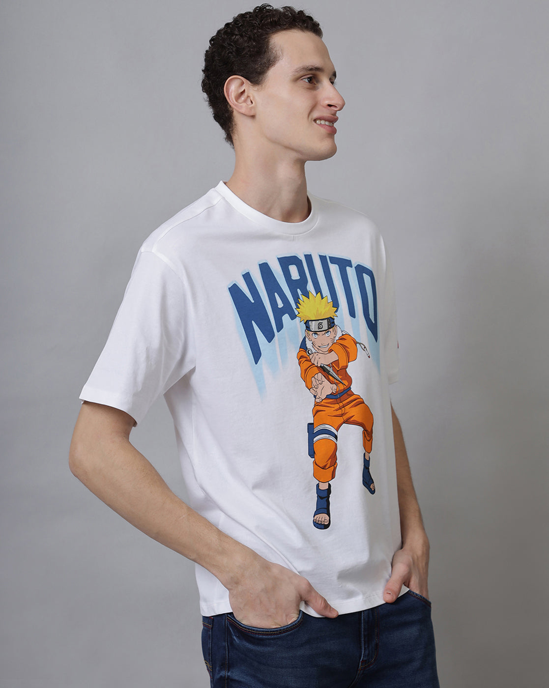 Naruto Printed Oversize Tshirt For Men