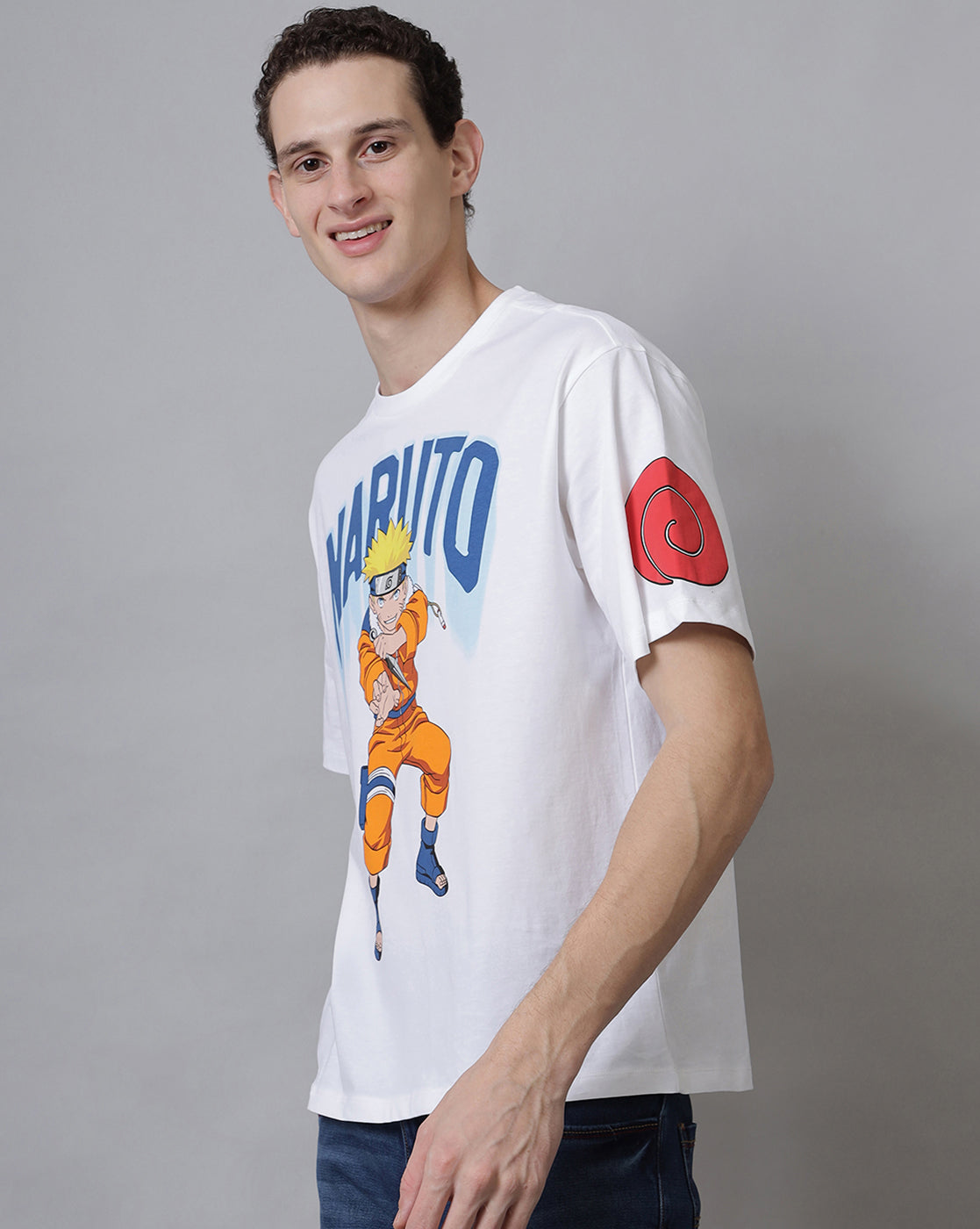 Naruto Printed Oversize Tshirt For Men