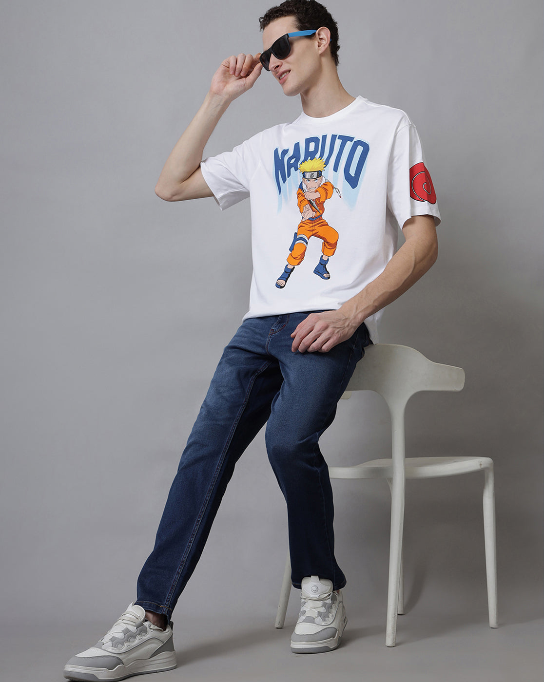 Naruto Printed Oversize Tshirt For Men