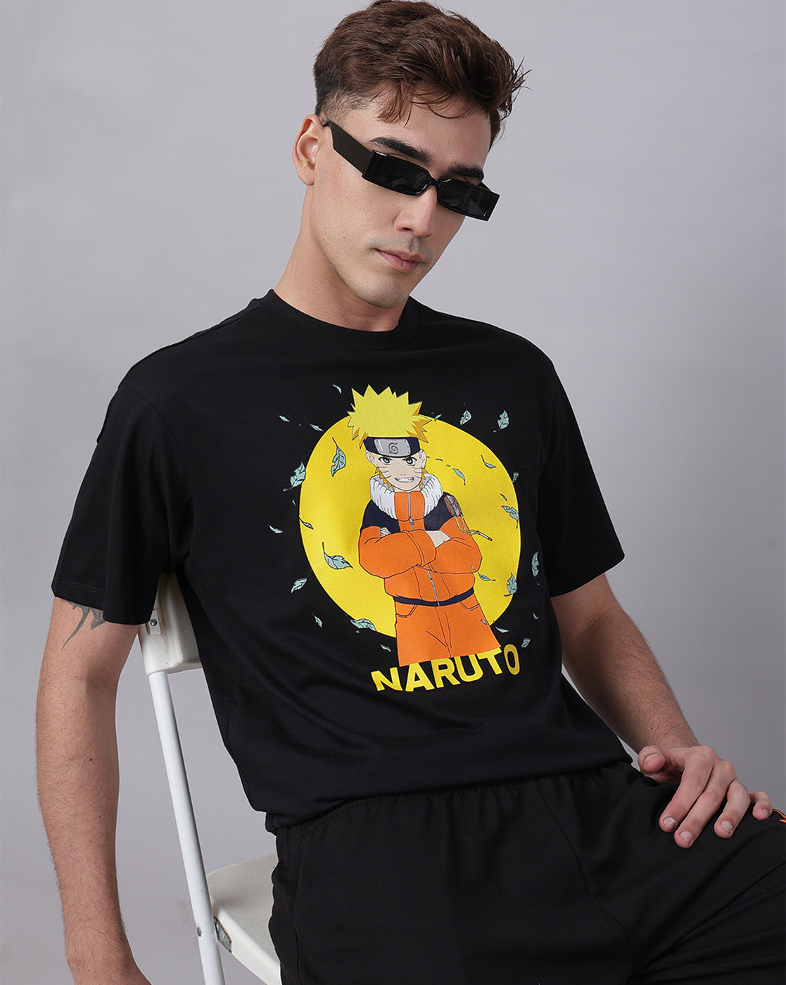 Naruto Printed Oversized Tshirt For Men