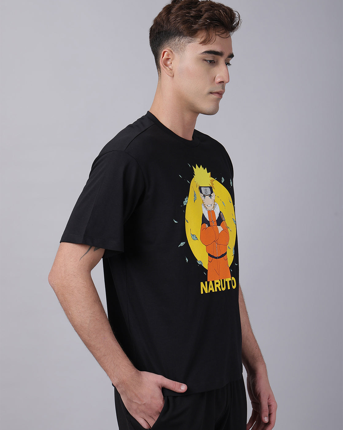 Naruto Printed Oversized Tshirt For Men