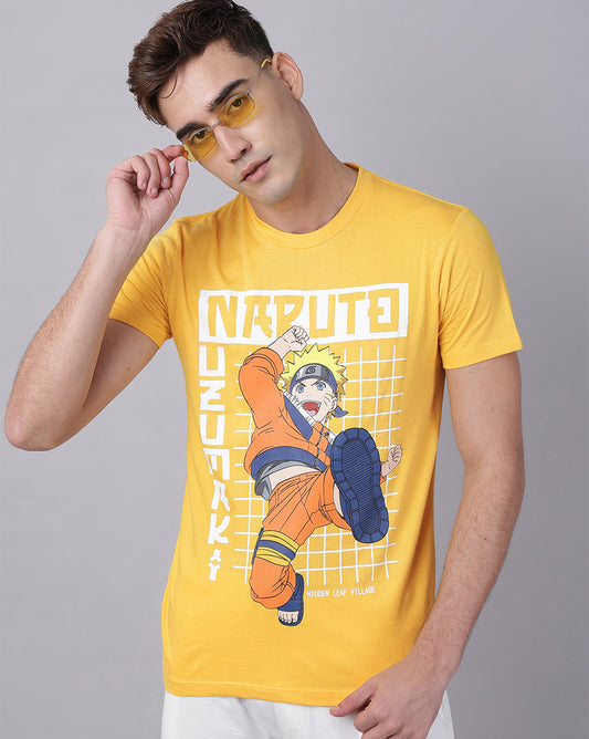 Naruto Printed Regular Fit Tshirt For Men