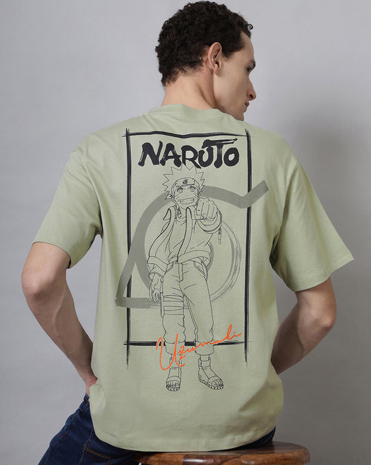 Naruto Printed Oversize Tshirt For Men