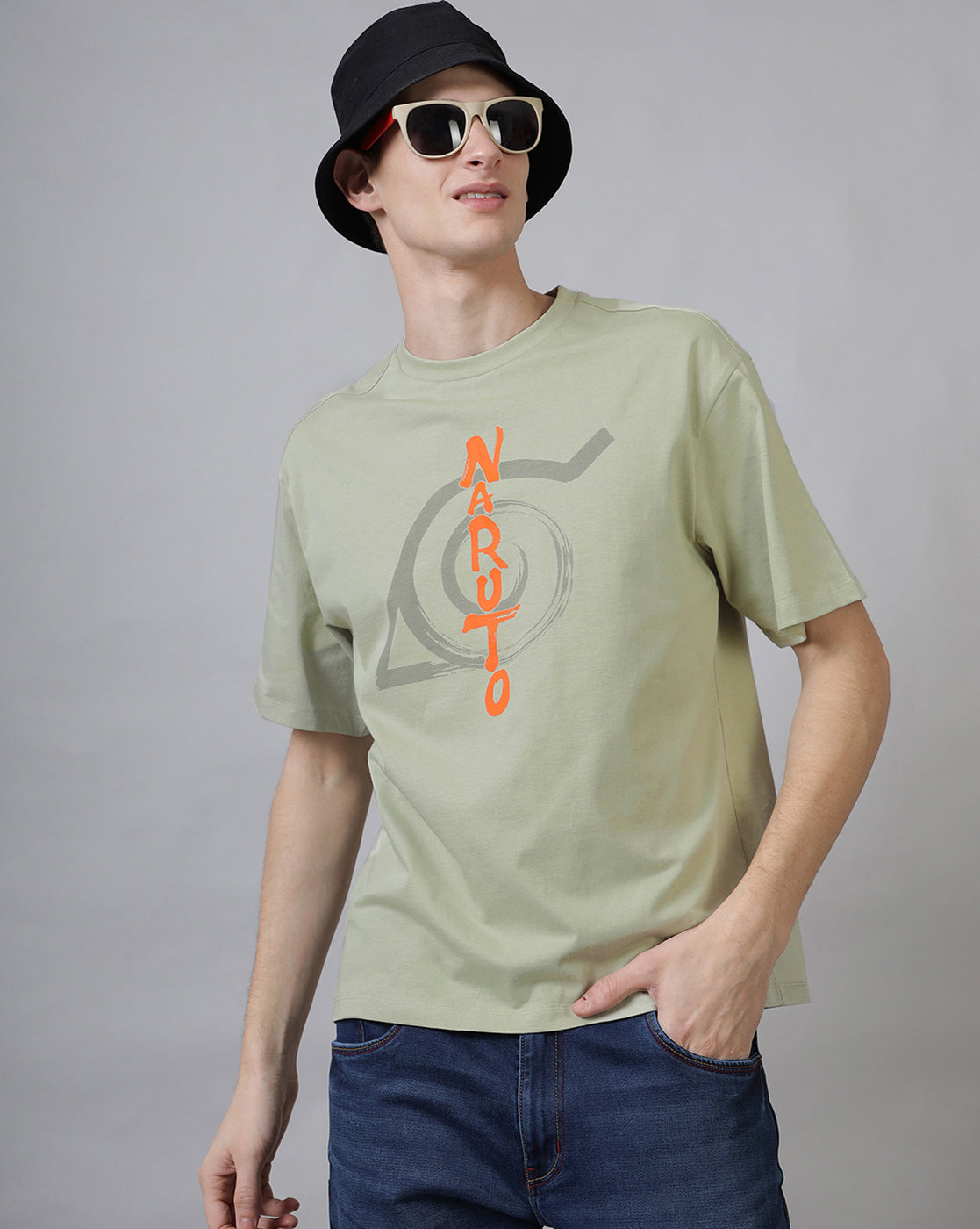 Naruto Printed Oversize Tshirt For Men