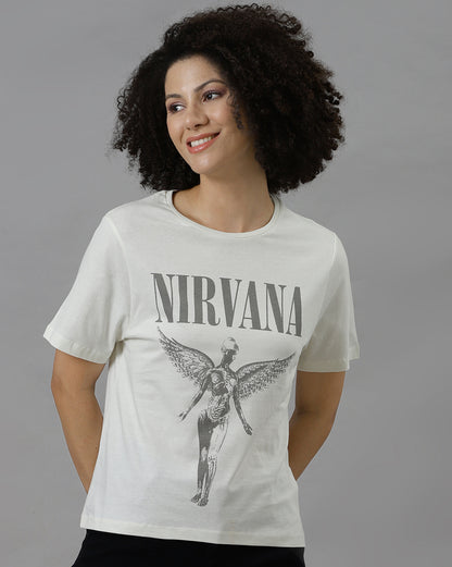 Nirvana Printed Oversize Tshirt For Women