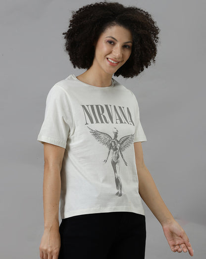 Nirvana Printed Oversize Tshirt For Women