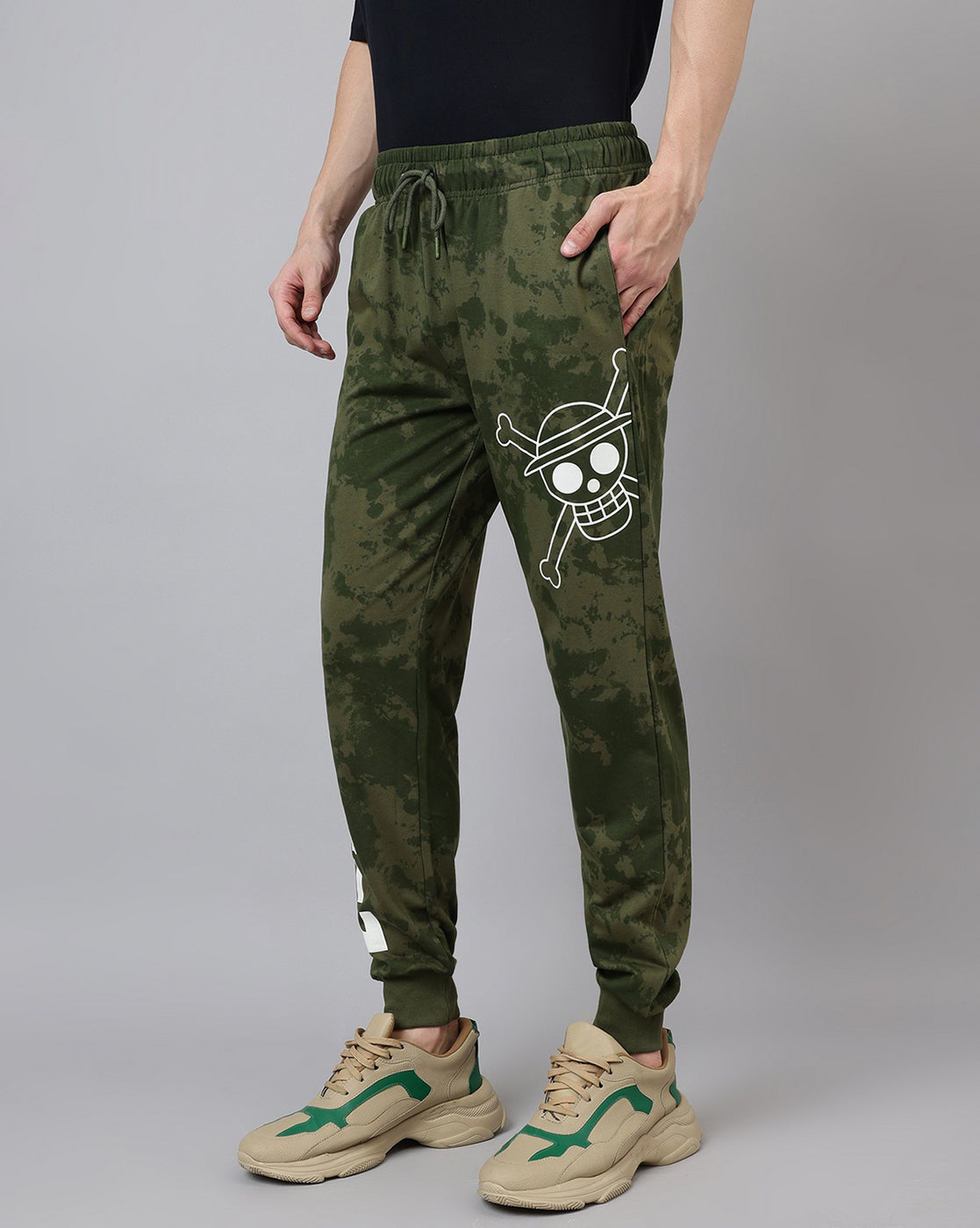 One Piece Printed Regular Fit Jogger For Men