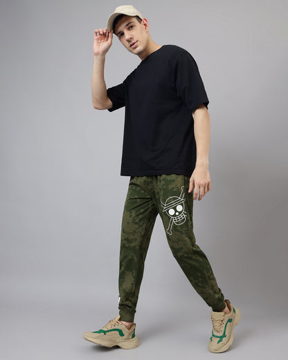 One Piece Printed Regular Fit Jogger For Men