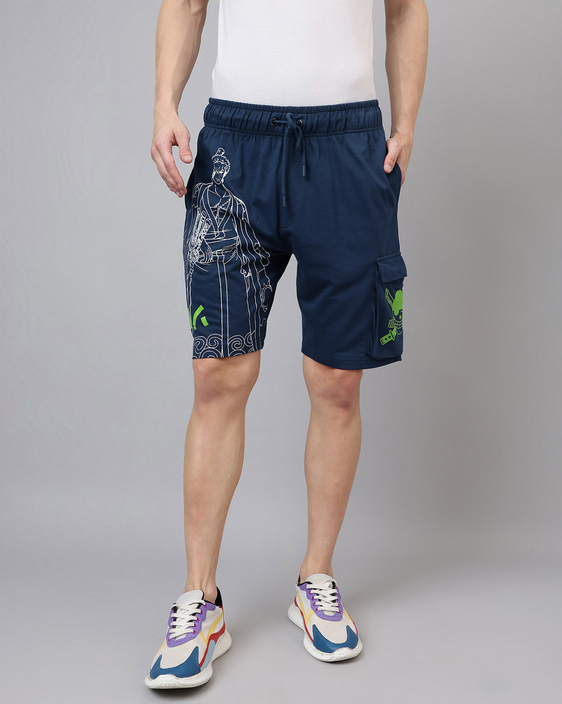 One Piece Printed Regular Fit Shorts For Men