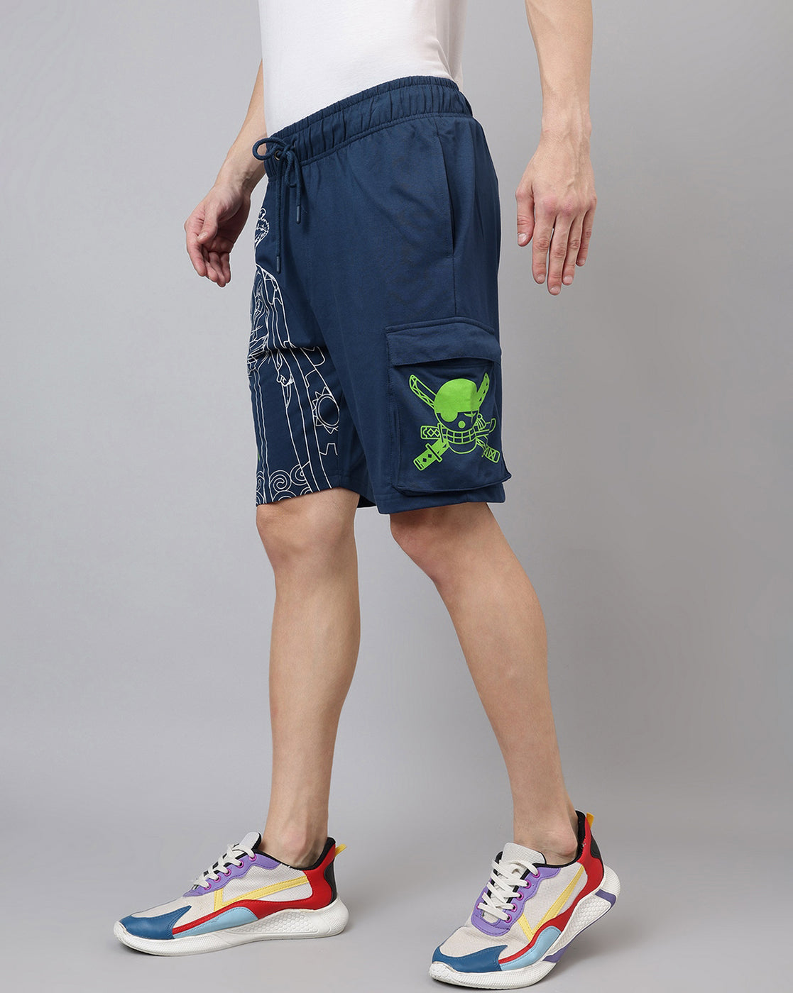 One Piece Printed Regular Fit Shorts For Men