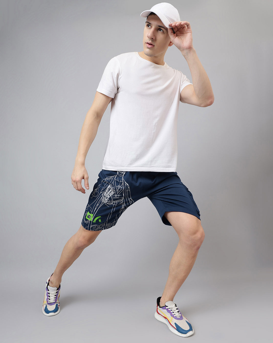 One Piece Printed Regular Fit Shorts For Men