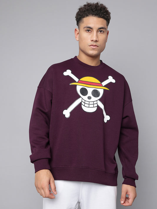 One Piece Printed  Oversized Sweatshirt For Men