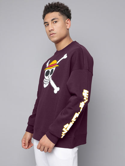 One Piece Printed  Oversized Sweatshirt For Men