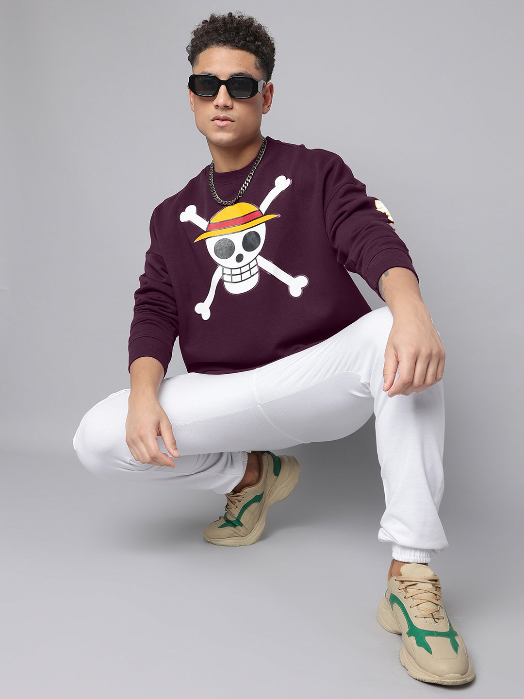 One Piece Straw Hat Pirates Oversized Sweatshirt Men