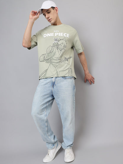 One Piece Printed oversized Tshirt For Men