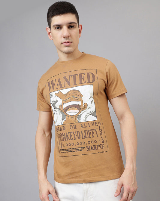 One Piece Printed Regular Fit Tshirt For Men