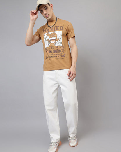 One Piece Printed Regular Fit Tshirt For Men