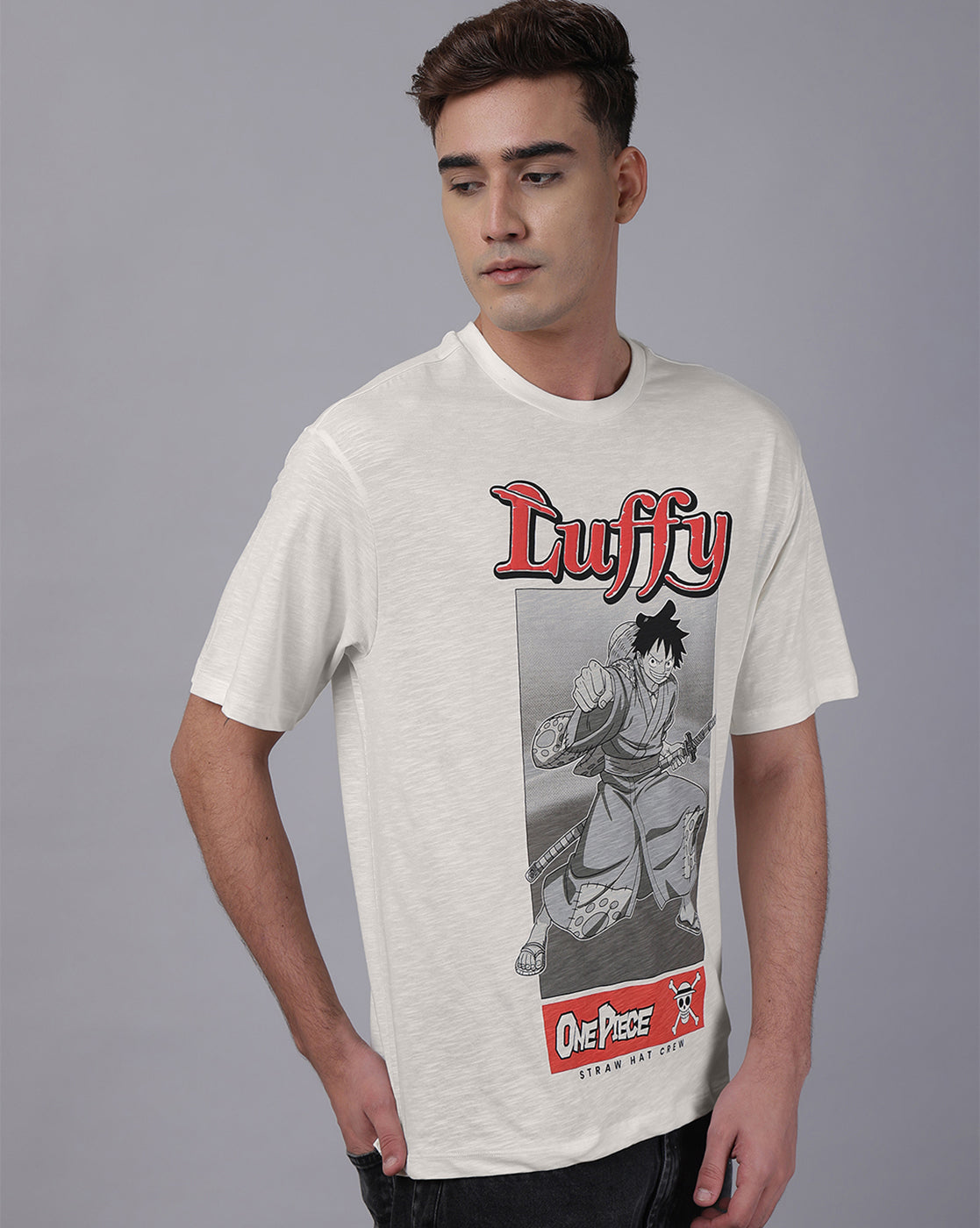 Luffy Printed Oversized Tshirt For Men