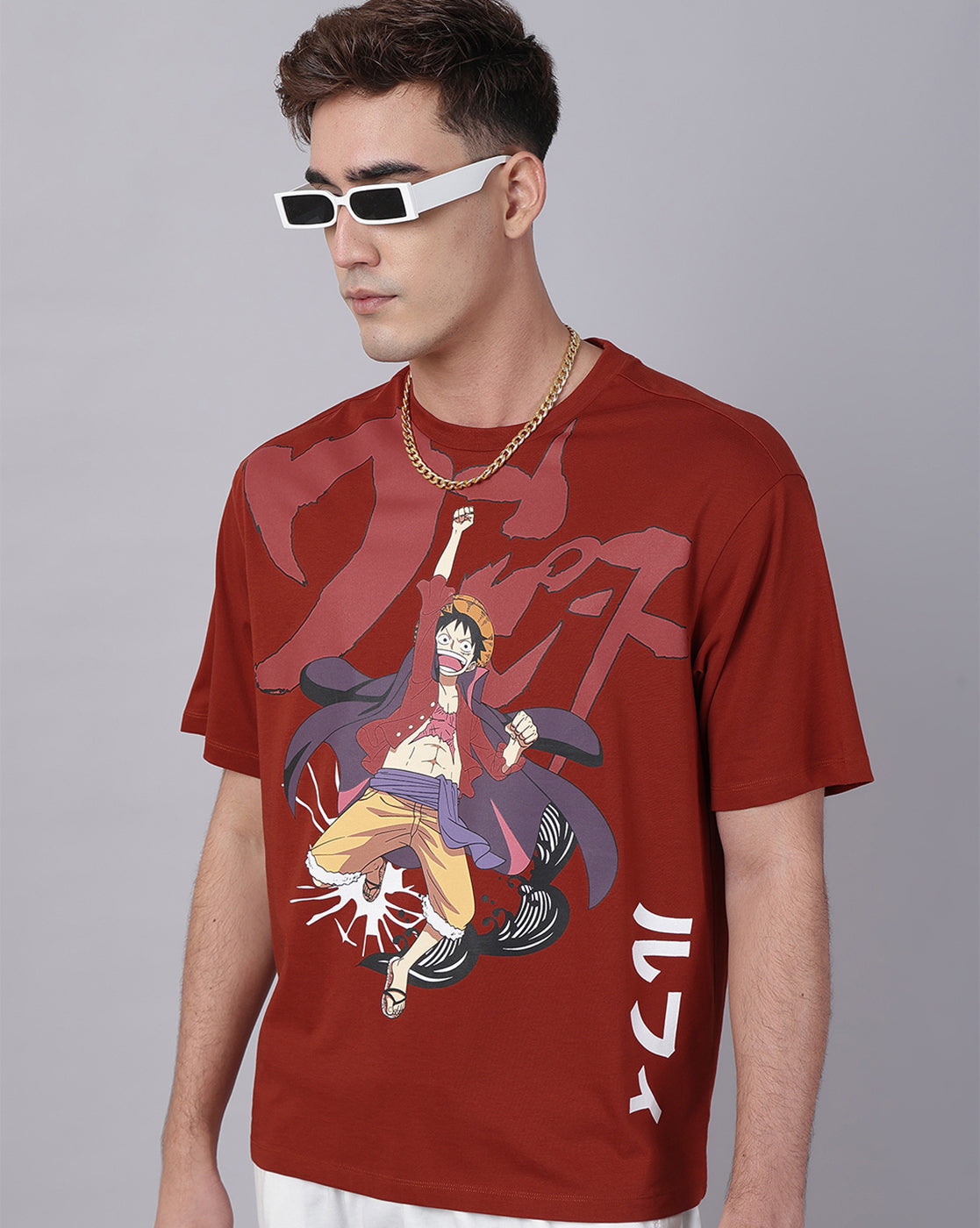 One Piece Printed Oversized Tshirt For Men