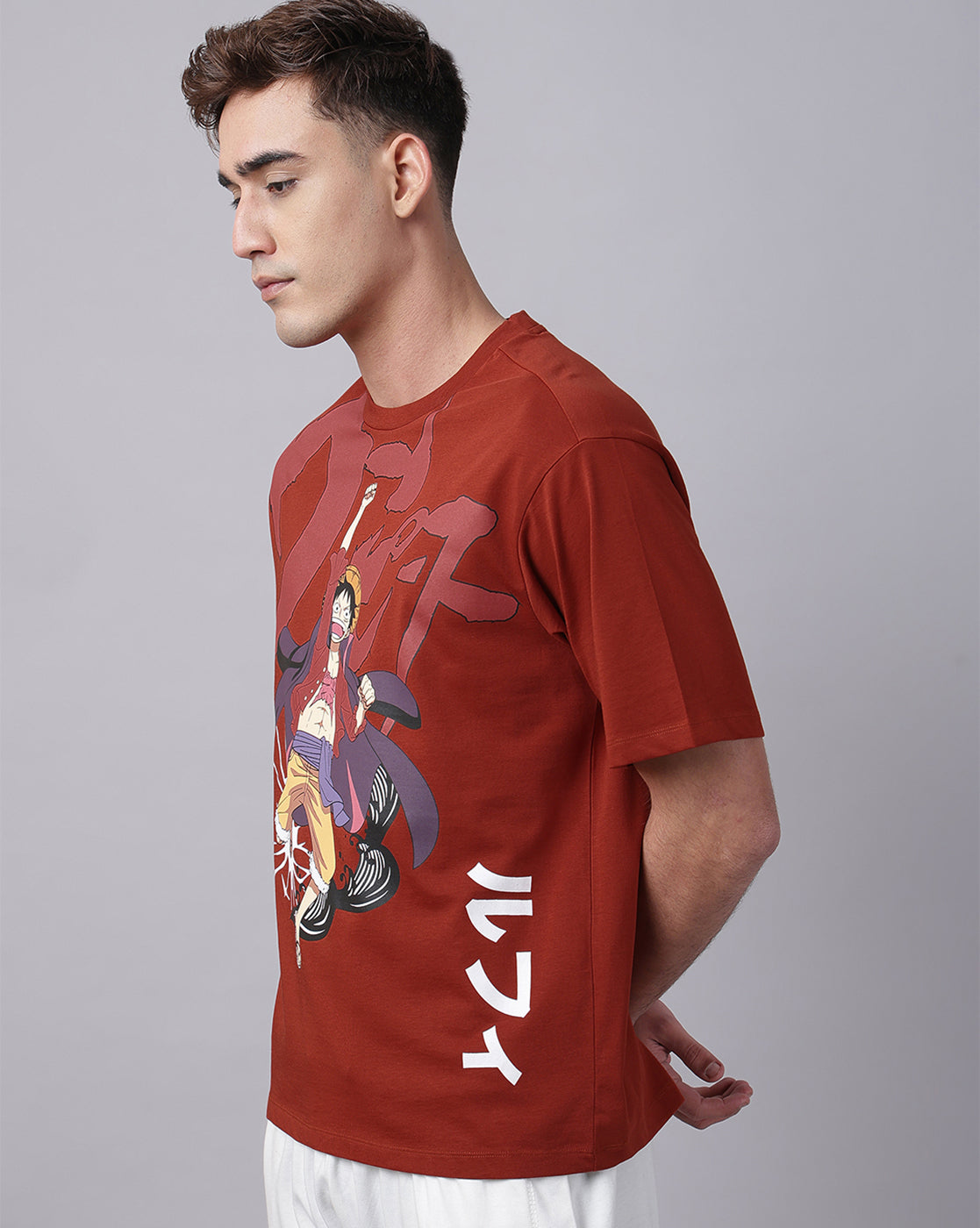 One Piece Printed Oversized Tshirt For Men