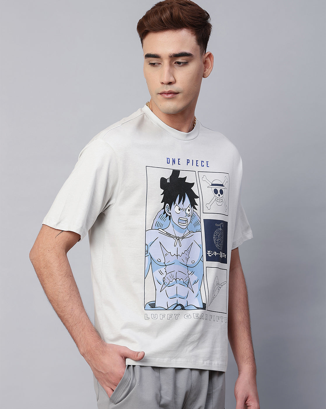 One Piece Printed Oversized Tshirt For Men