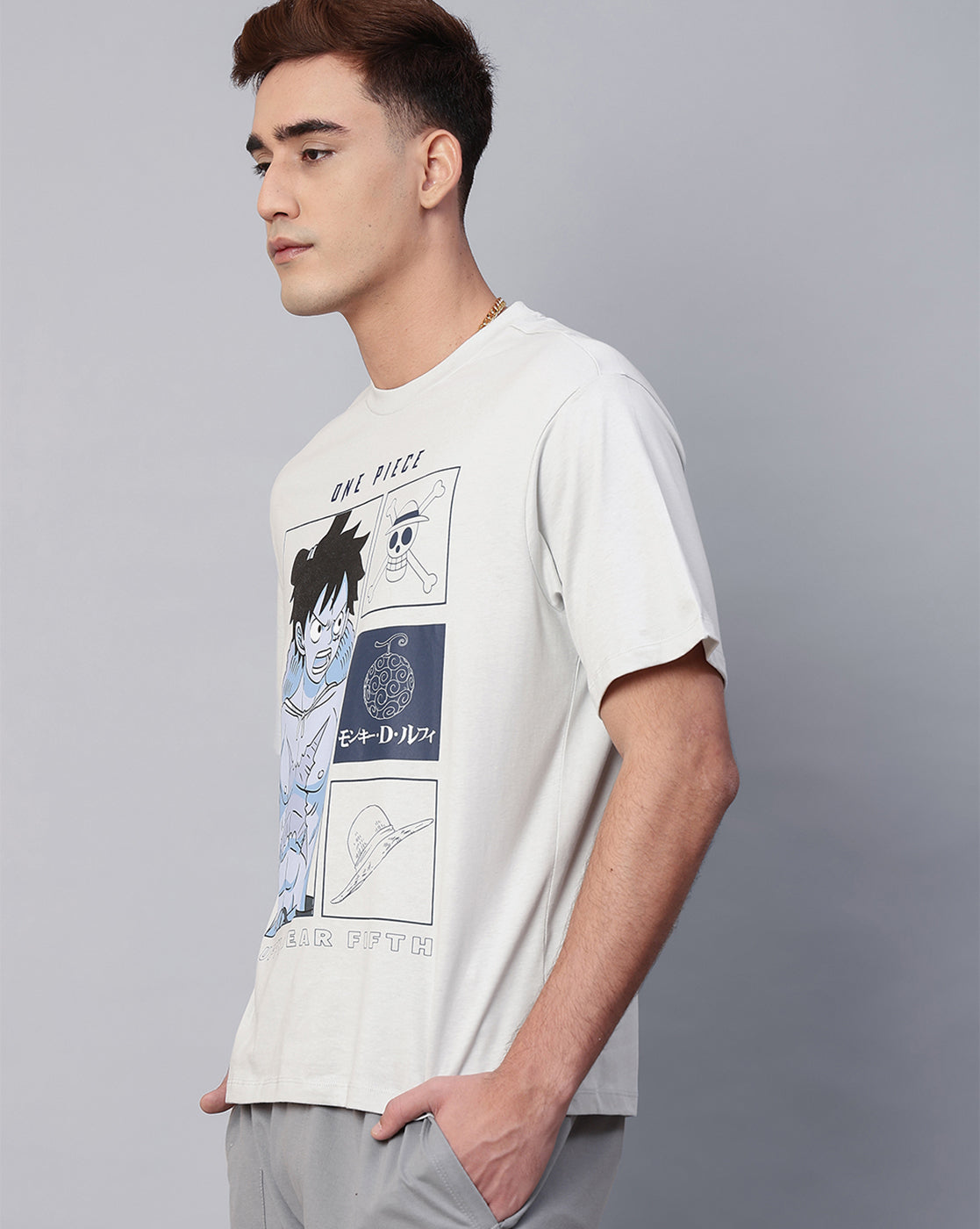 One Piece Printed Oversized Tshirt For Men