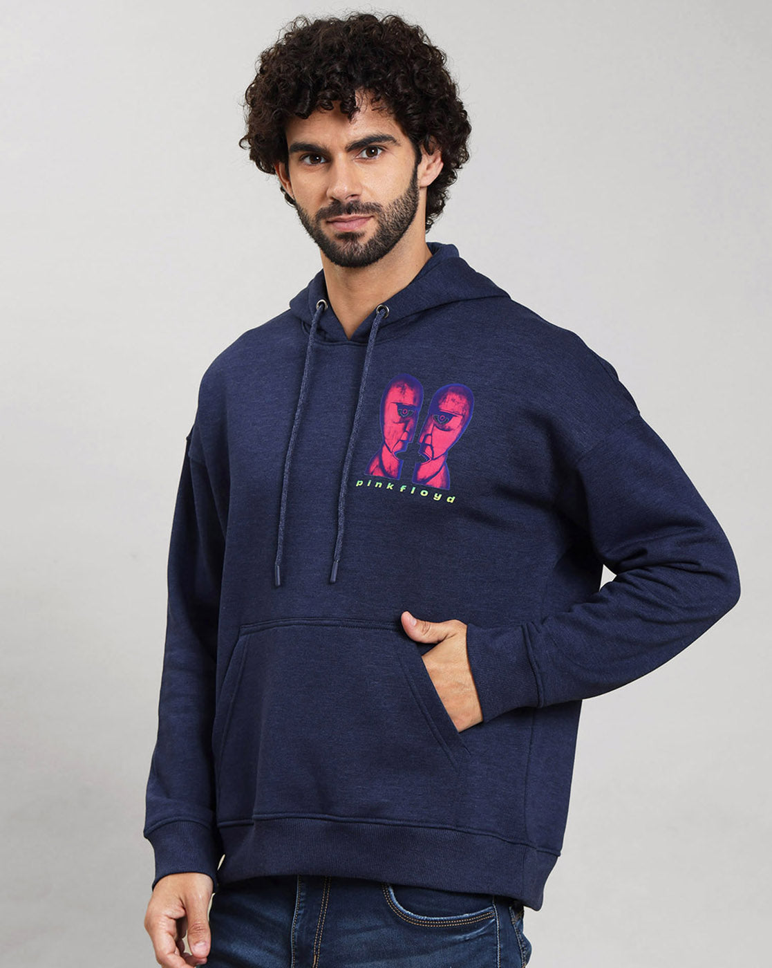 Pink Floyd Printed Oversized Hoodie For Men