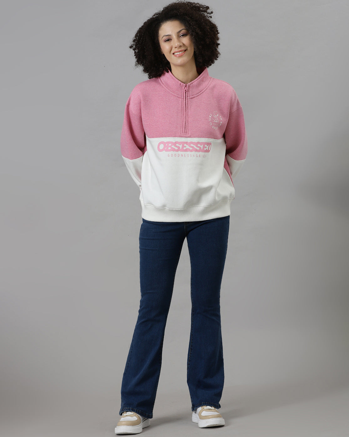 Peanuts Printed Relaxed Fit Sweatshirt For Women