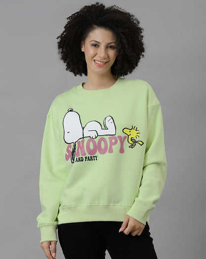 Peanuts Printed Relaxed Fit Sweatshirt For Women