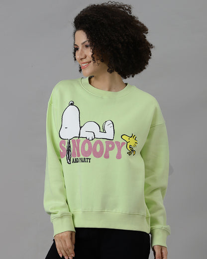 Peanuts Printed Relaxed Fit Sweatshirt For Women