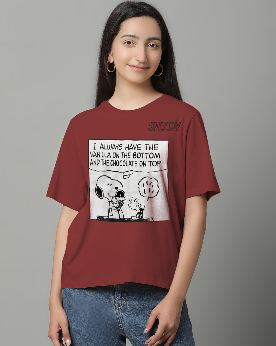 Peanuts Regular Fit Tshirt For Women