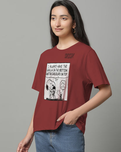 Peanuts Regular Fit Tshirt For Women