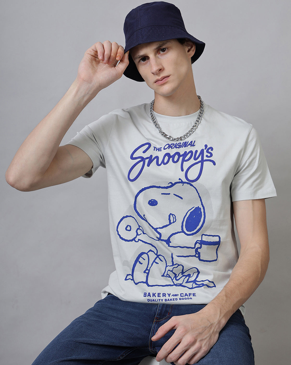 Peanuts Printed Regular Fit Tshirt For Men