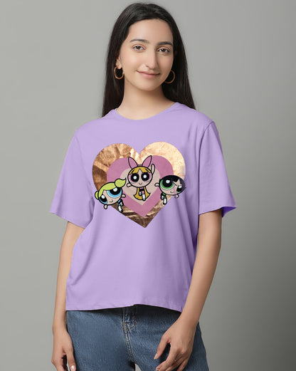 Powerpuff Girls Relaxed Fit Tshirt For Women