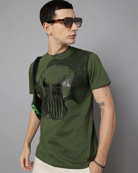 Punisher Printed Regular Fit Tshirt For Men