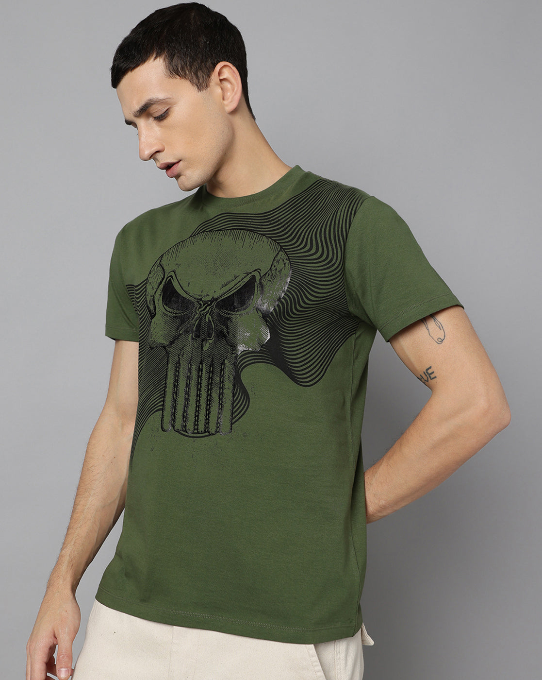 Punisher Printed Regular Fit Tshirt For Men