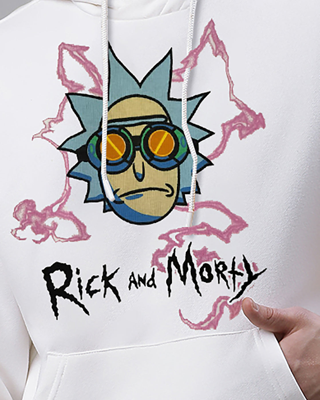 Rick & Morty Printed Oversized Hoodie For Men