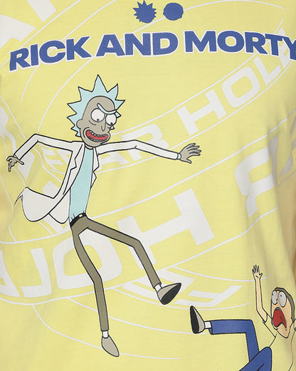 Rick & Morty Printed Regular Fit Tshirt For Men