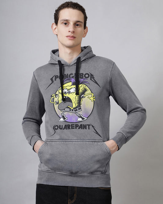 Sponge Bob Squarepants Printed Regular Fit Hoodie For Men