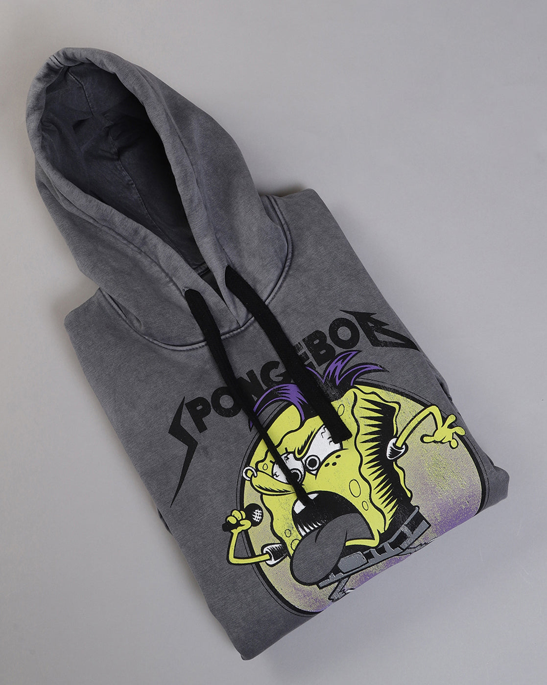 Sponge Bob Squarepants Printed Regular Fit Hoodie For Men