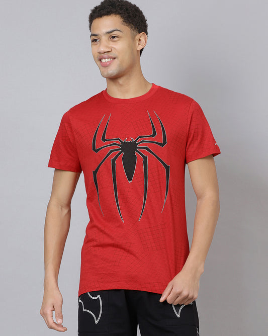 Spiderman Printed Regular Fit Tshirt For Men