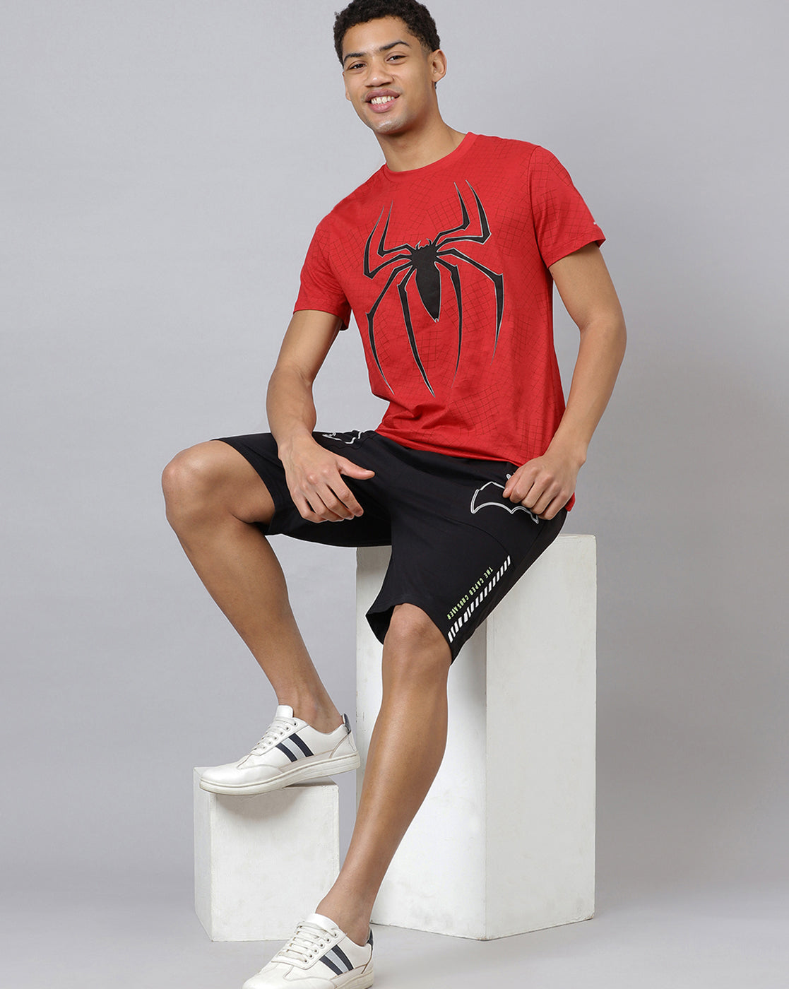 Spiderman Printed Regular Fit Tshirt For Men