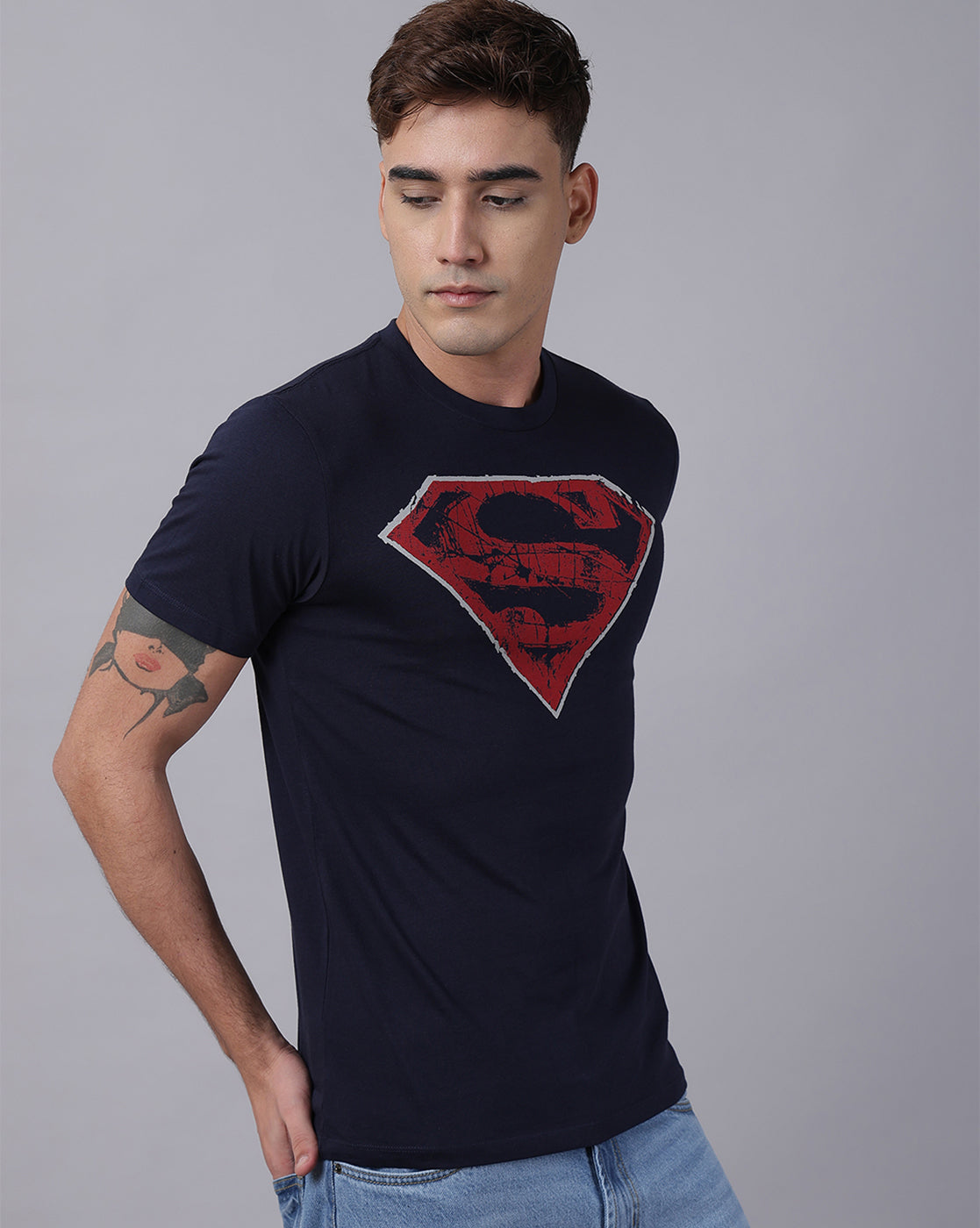 Superman Printed Regular Fit Tshirt For Men