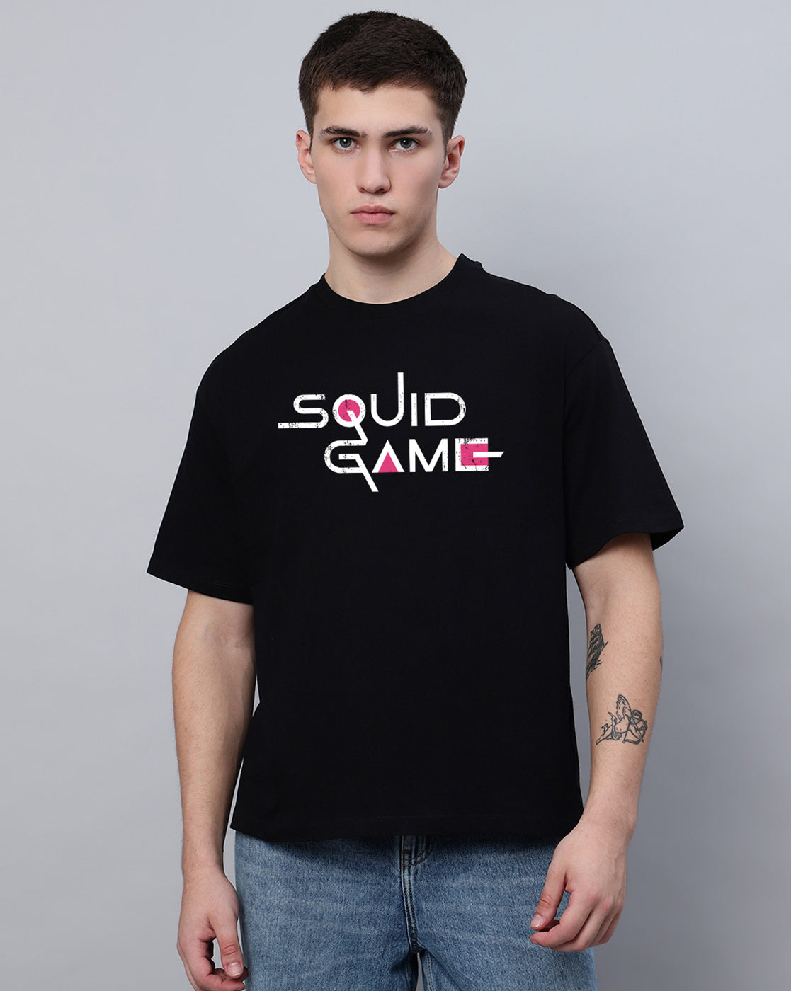 Squid Games Printed Oversize Tshirt For Men