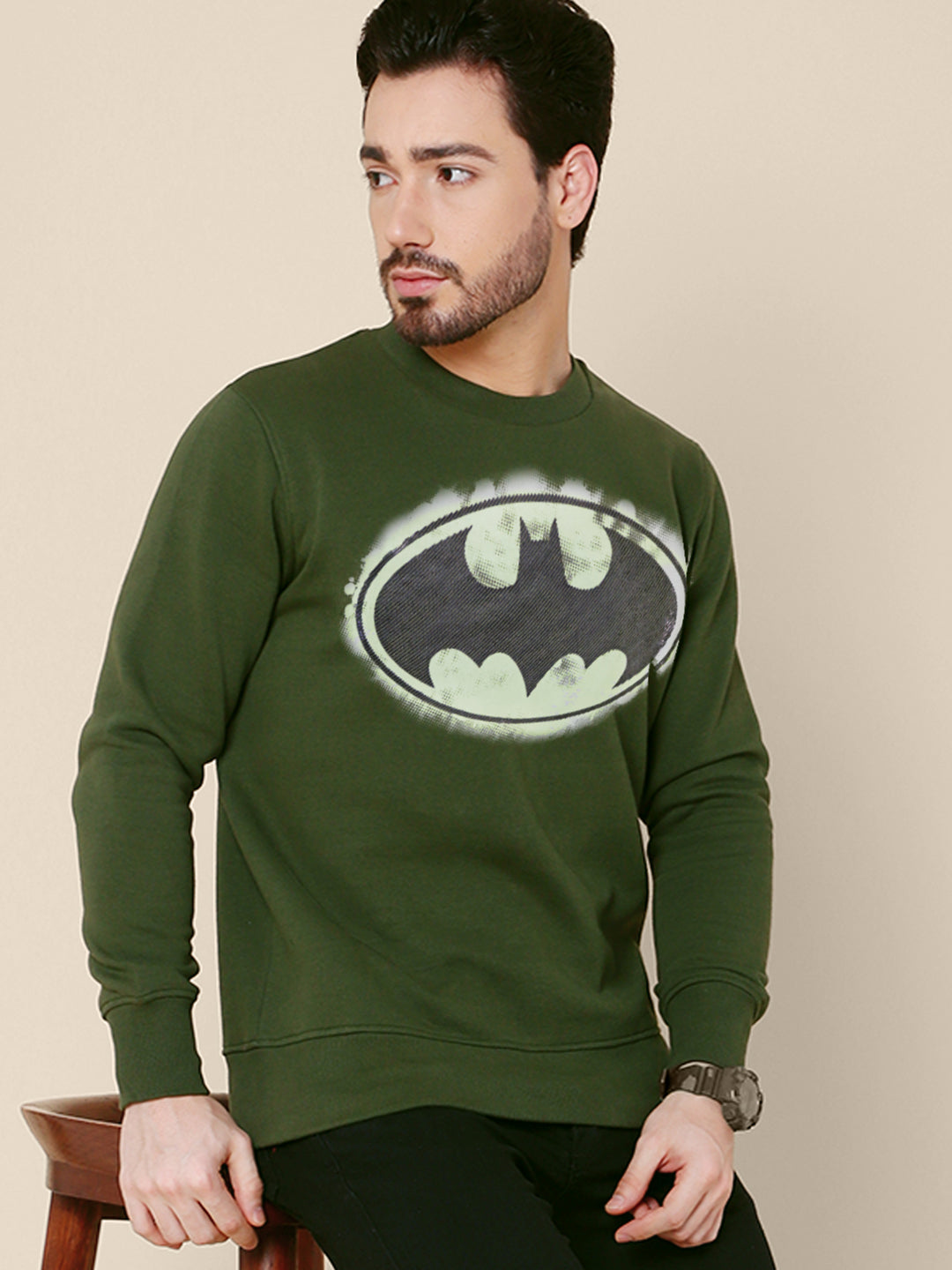 Batman Green Sweatshirt For Men