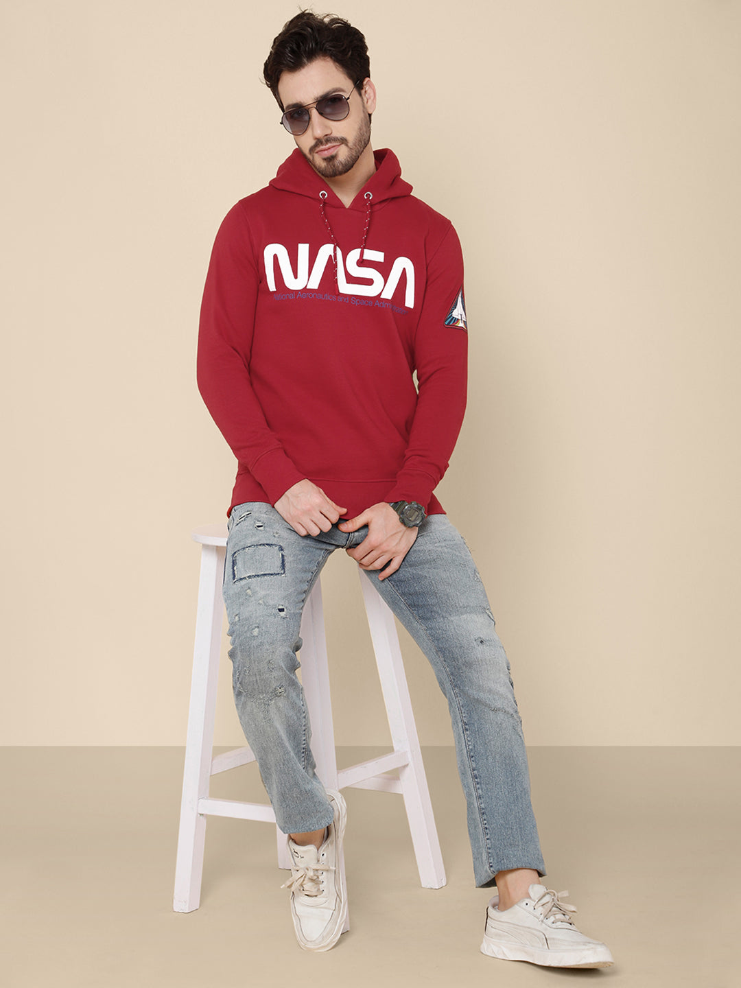 NASA Red Hoodie For Men