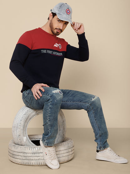 Captain America Regular Fit Sweatshirt For Men