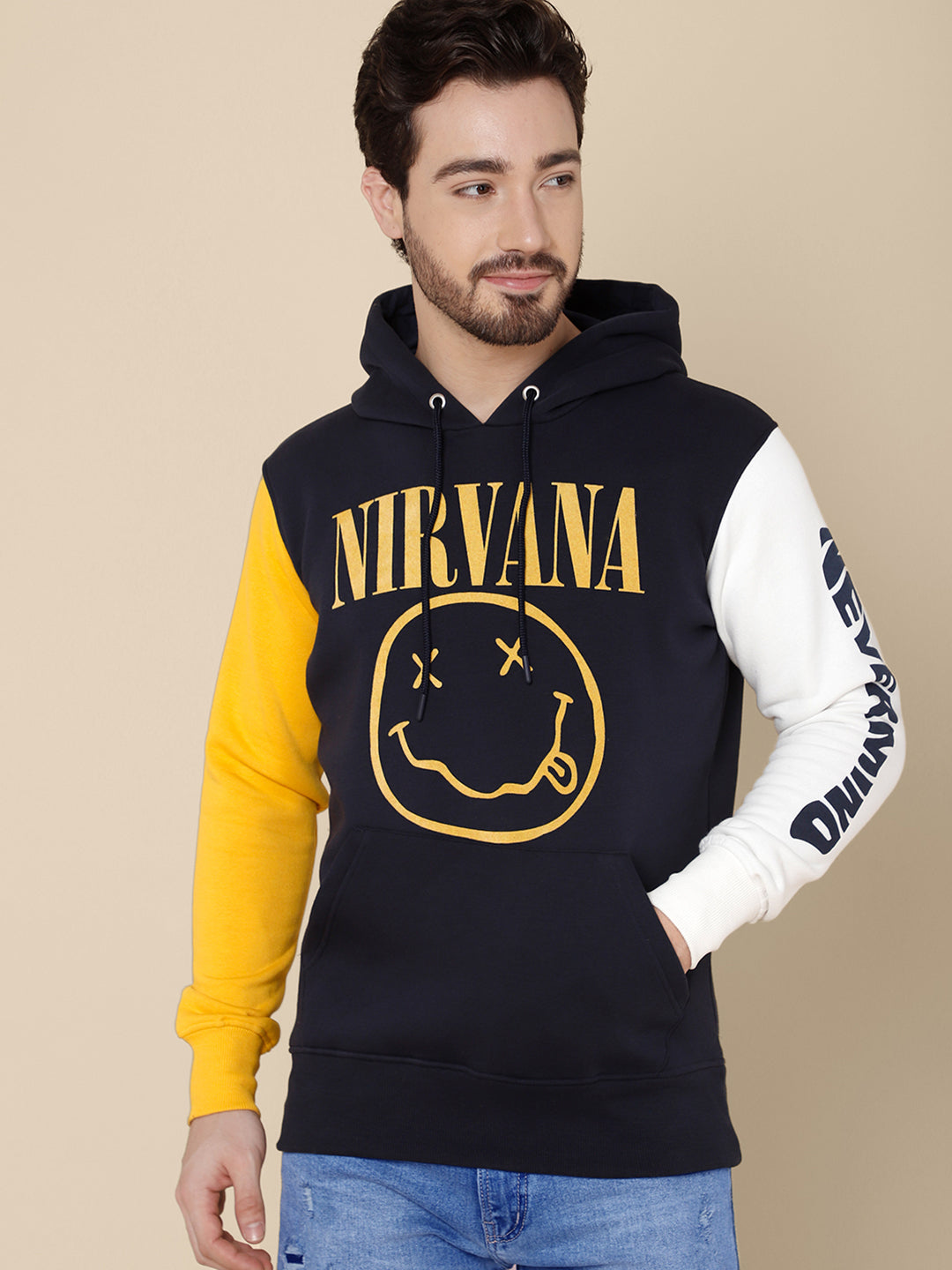 Nirvana Navy Hoodie For Men