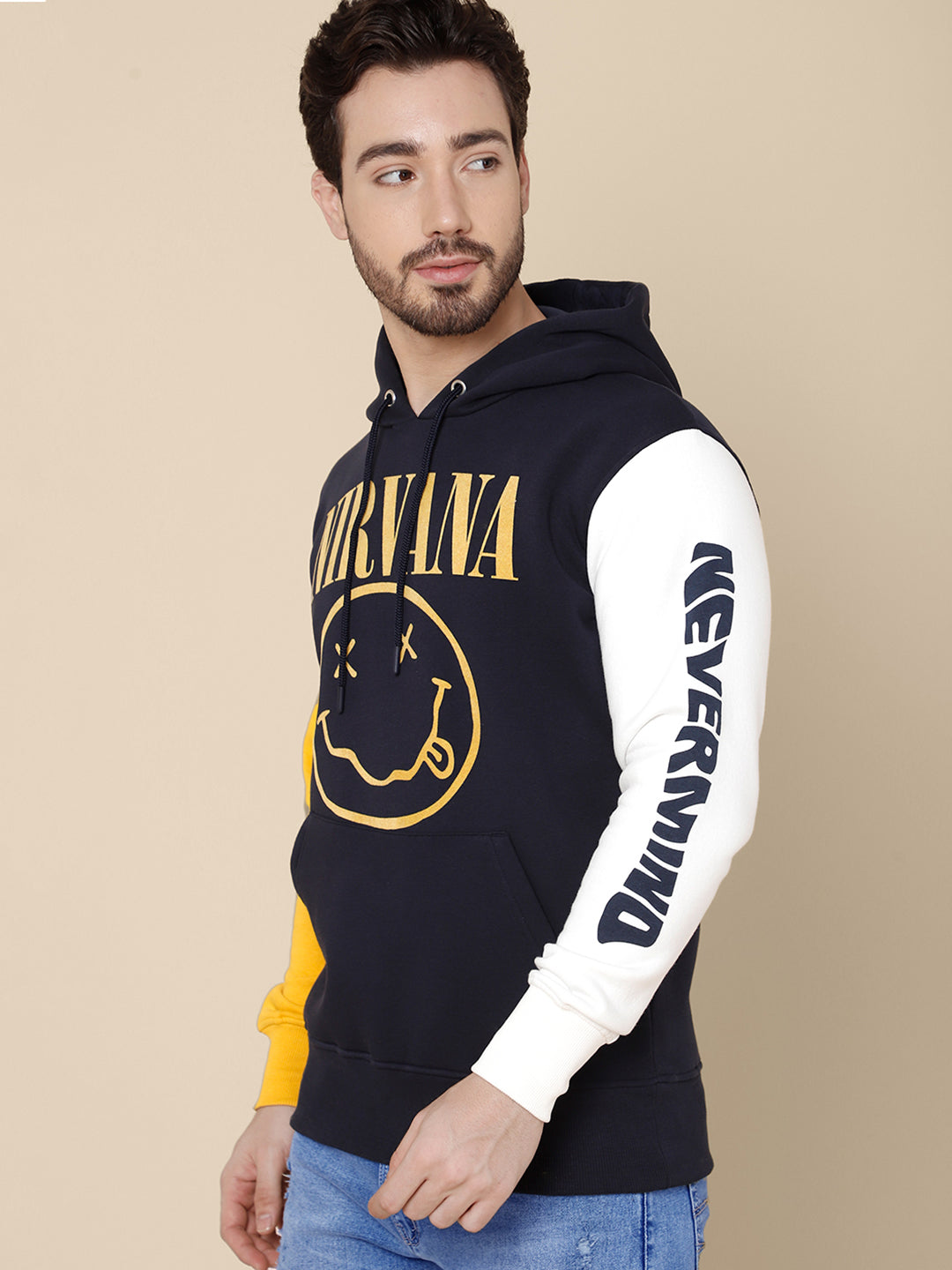 Nirvana Navy Hoodie For Men